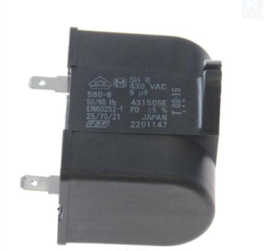 WHIRLPOOL FRIDGE AND OTHER APPLIANCE  capacitor 5uf 430v, 2201147, 2254217,